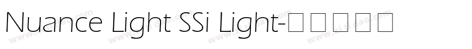 Nuance Light SSi Light字体转换